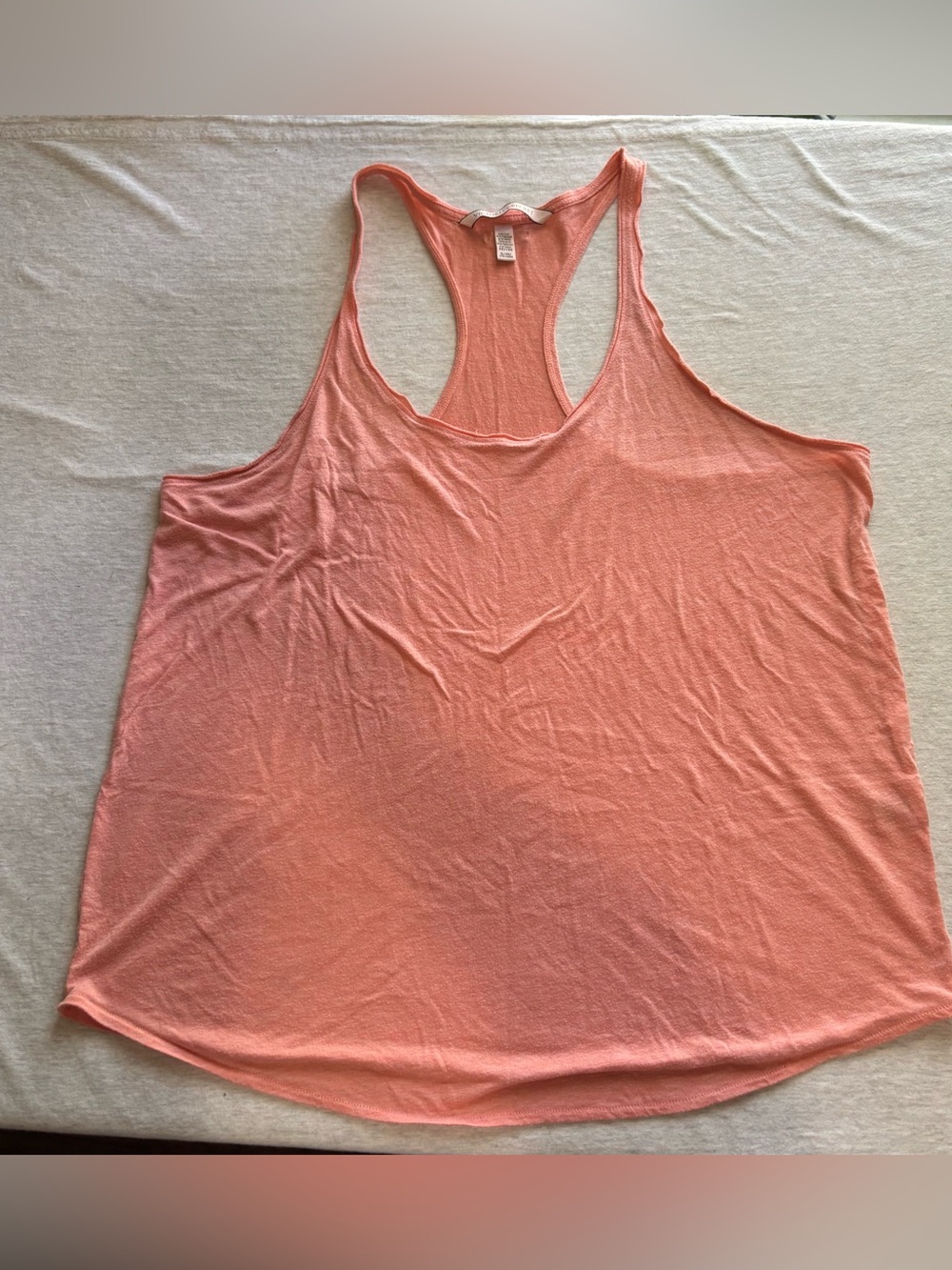 Victoria’s Secret Coral Orange Racerback Swing Tank Top XL Flowy Relaxed